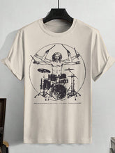 Men's Music Band Graphic Art Print Cotton Casual T-Shirt