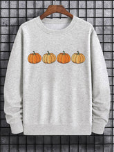 Men's Three Pumpkins Embroidery Print Cotton Casual Sweatshirt