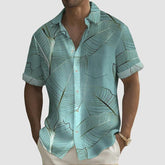 Men's Hawaiian Print Resort Casual Shirt