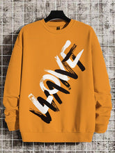 Men's Want Love Art Print Cotton Casual Sweatshirt