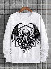 Men's Halloween Cthulhu Monster Print Cotton Casual Sweatshirt