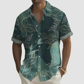 Men's Hawaiian Print Resort Casual Shirt
