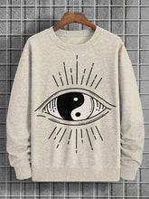 Men's Yin Yang Eye Art Print Cotton Casual Sweatshirt