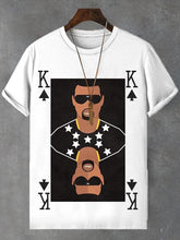 Men's Hip Hop Poker Print Cotton Casual T-Shirt
