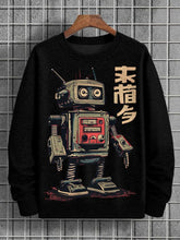 Men's Robot Future Surreal Art Print Cotton Casual Sweatshirt