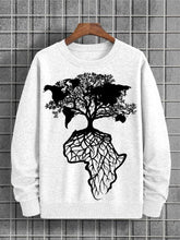 Men's Africa Is The Root Of The World Art Print Cotton Casual Thin Sweatshirt
