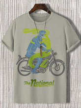 Men's The National Barclays Center Racing Mermaid Graphic Print Cotton Casual T-Shirt