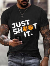 Men's Just Shoot It Basketball Lovers Fans Gameday Casual Tee