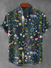 Eve In The Garden of Eden Decorative Pattern Cotton Linen Casual Shirt