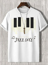 Men's International Jazz Day Graphic Print Cotton Casual T-Shirt