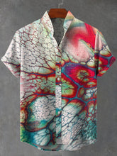 Abstrakte Verflechtung Art Print Cotton Linen Casual Shirt