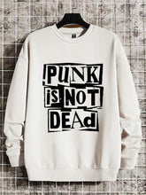 Men's Punk Is Not Print Cotton Casual Sweatshirt