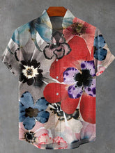 Flowers Are Dreamy Vintage Print Cotton Linen Casual Shirt