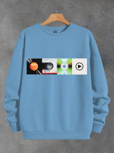 Men's Cassettes Music Graphic Print Cotton Casual Sweatshirt